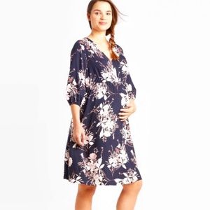 NWT Isabel Maternity Dress, navy floral,  size XS